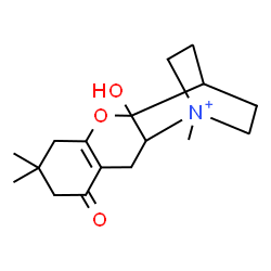 ChemSpider 2D Image | 11-Hydroxy-1,7,7-trimethyl-5-oxo-10-oxa-1-azoniatetracyclo[10.2.2.0~2,11~.0~4,9~]hexadec-4(9)-ene | C17H26NO3