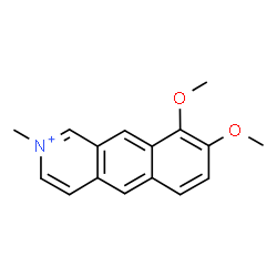 ChemSpider 2D Image | 8,9-Dimethoxy-2-methylbenzo[g]isoquinolinium | C16H16NO2