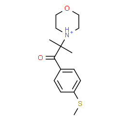 ChemSpider 2D Image | 4-{2-Methyl-1-[4-(methylsulfanyl)phenyl]-1-oxo-2-propanyl}morpholin-4-ium | C15H22NO2S