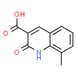 ChemSpider 2D Image | 8-Methyl-2-oxo-1,2-dihydro-3-quinolinecarboxylic acid | C11H9NO3