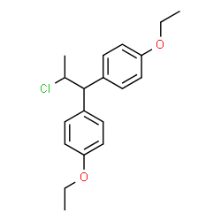 ChemSpider 2D Image | 1,1'-(2-Chloro-1,1-propanediyl)bis(4-ethoxybenzene) | C19H23ClO2