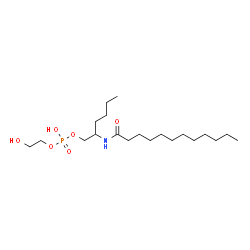 ChemSpider 2D Image | 2-(Dodecanoylamino)hexyl 2-hydroxyethyl hydrogen phosphate | C20H42NO6P