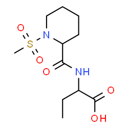 ChemSpider 2D Image | 2-({[1-(Methylsulfonyl)-2-piperidinyl]carbonyl}amino)butanoic acid | C11H20N2O5S