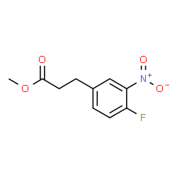 ChemSpider 2D Image | Methyl 3-(4-fluoro-3-nitrophenyl)propanoate | C10H10FNO4