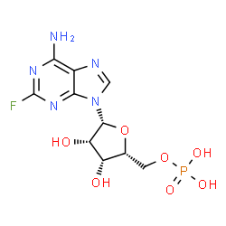 ChemSpider 2D Image | 2-Fluoro-9-(5-O-phosphono-beta-D-lyxofuranosyl)-9H-purin-6-amine | C10H13FN5O7P