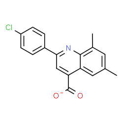 ChemSpider 2D Image | 2-(4-Chlorophenyl)-6,8-dimethyl-4-quinolinecarboxylate | C18H13ClNO2