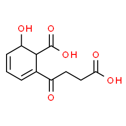 ChemSpider 2D Image | 2-succinyl-6-hydroxycyclohexa-2,4-diene-1-carboxylic acid | C11H12O6