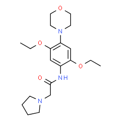 ChemSpider 2D Image | N-[2,5-Diethoxy-4-(4-morpholinyl)phenyl]-2-(1-pyrrolidinyl)acetamide | C20H31N3O4