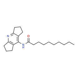 ChemSpider 2D Image | N-(1,2,3,5,6,7-Hexahydrodicyclopenta[b,e]pyridin-8-yl)decanamide | C21H32N2O