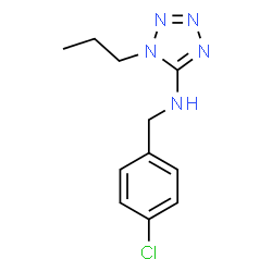 ChemSpider 2D Image | N-(4-Chlorobenzyl)-1-propyl-1H-tetrazol-5-amine | C11H14ClN5