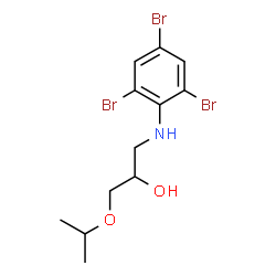 ChemSpider 2D Image | 1-Isopropoxy-3-[(2,4,6-tribromophenyl)amino]-2-propanol | C12H16Br3NO2