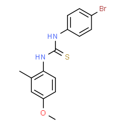 ChemSpider 2D Image | 1-(4-Bromophenyl)-3-(4-methoxy-2-methylphenyl)thiourea | C15H15BrN2OS