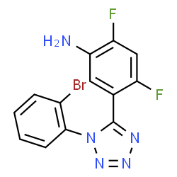ChemSpider 2D Image | 5-[1-(2-Bromophenyl)-1H-tetrazol-5-yl]-2,4-difluoroaniline | C13H8BrF2N5