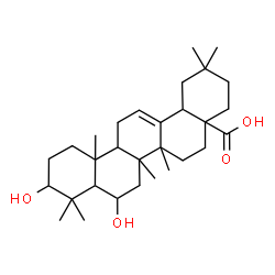 ChemSpider 2D Image | 3,6-Dihydroxyolean-12-en-28-oic acid | C30H48O4