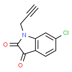 ChemSpider 2D Image | 6-Chloro-1-(2-propyn-1-yl)-1H-indole-2,3-dione | C11H6ClNO2