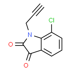 ChemSpider 2D Image | 7-Chloro-1-(2-propyn-1-yl)-1H-indole-2,3-dione | C11H6ClNO2