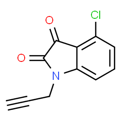ChemSpider 2D Image | 4-Chloro-1-(2-propyn-1-yl)-1H-indole-2,3-dione | C11H6ClNO2