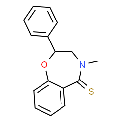 ChemSpider 2D Image | 4-Methyl-2-phenyl-3,4-dihydro-1,4-benzoxazepine-5(2H)-thione | C16H15NOS