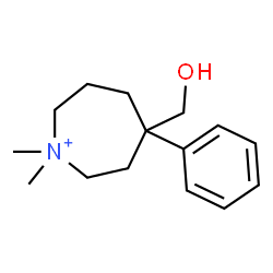 ChemSpider 2D Image | 4-(Hydroxymethyl)-1,1-dimethyl-4-phenylazepanium | C15H24NO