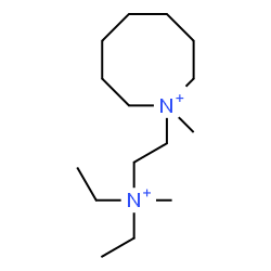 ChemSpider 2D Image | 1-{2-[Diethyl(methyl)ammonio]ethyl}-1-methylazocanium | C15H34N2