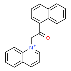 ChemSpider 2D Image | 1-[2-(1-Naphthyl)-2-oxoethyl]quinolinium | C21H16NO