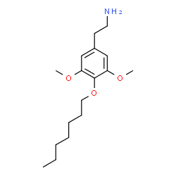 ChemSpider 2D Image | 2-[4-(Heptyloxy)-3,5-dimethoxyphenyl]ethanamine | C17H29NO3