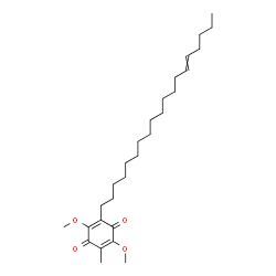 ChemSpider 2D Image | 2,5-Dimethoxy-3-methyl-6-(14-nonadecen-1-yl)-1,4-benzoquinone | C28H46O4