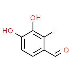 ChemSpider 2D Image | 3,4-Dihydroxy-2-iodobenzaldehyde | C7H5IO3