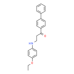 ChemSpider 2D Image | 1-(1,1'-BIPHENYL)-4-YL-3-(4-ETHOXYANILINO)-1-PROPANONE | C23H23NO2