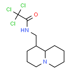 ChemSpider 2D Image | 2,2,2-Trichloro-N-(octahydro-2H-quinolizin-1-ylmethyl)acetamide | C12H19Cl3N2O