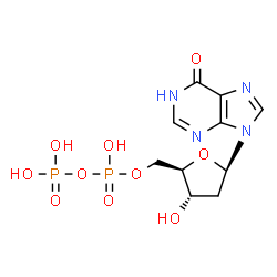 ChemSpider 2D Image | 2'-Deoxyinosine-5'-diphosphate | C10H14N4O10P2