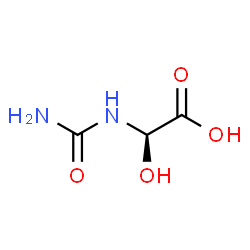 ChemSpider 2D Image | (R)-(+)-ureidoglycolic acid | C3H6N2O4