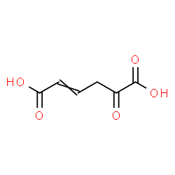 ChemSpider 2D Image | 5-Oxo-2-hexenedioic acid | C6H6O5