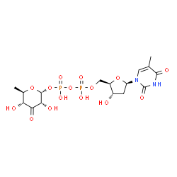 ChemSpider 2D Image | dTDP-3-dehydro-6-deoxy-alpha-D-glucose | C16H24N2O15P2