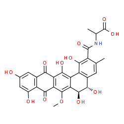 ChemSpider 2D Image | 11-O-Demethyl-7-methoxypradimicinone II | C28H23NO12