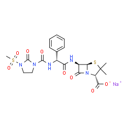 ChemSpider 2D Image | Mezlocillin Sodium | C21H24N5NaO8S2