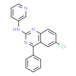 ChemSpider 2D Image | 6-Chloro-4-phenyl-N-(3-pyridinyl)-2-quinazolinamine | C19H13ClN4