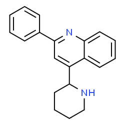 ChemSpider 2D Image | 2-Phenyl-4-(2-piperidinyl)quinoline | C20H20N2