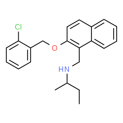 ChemSpider 2D Image | N-({2-[(2-Chlorobenzyl)oxy]-1-naphthyl}methyl)-2-butanamine | C22H24ClNO