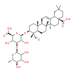 ChemSpider 2D Image | gypsogenin 3-O-rhamnosylglucosiduronic acid | C42H64O14