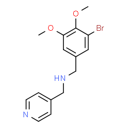 ChemSpider 2D Image | 1-(3-Bromo-4,5-dimethoxyphenyl)-N-(4-pyridinylmethyl)methanamine | C15H17BrN2O2