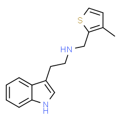 ChemSpider 2D Image | 2-(1H-Indol-3-yl)-N-[(3-methyl-2-thienyl)methyl]ethanamine | C16H18N2S