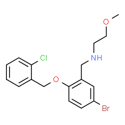 ChemSpider 2D Image | N-{5-Bromo-2-[(2-chlorobenzyl)oxy]benzyl}-2-methoxyethanamine | C17H19BrClNO2