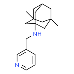 ChemSpider 2D Image | 3,5-Dimethyl-N-(3-pyridinylmethyl)-1-adamantanamine | C18H26N2
