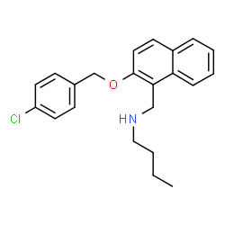 ChemSpider 2D Image | N-({2-[(4-Chlorobenzyl)oxy]-1-naphthyl}methyl)-1-butanamine | C22H24ClNO