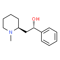 ChemSpider 2D Image | (1S)-2-[(2S)-1-Methyl-2-piperidinyl]-1-phenylethanol | C14H21NO