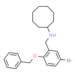 ChemSpider 2D Image | N-[2-(Benzyloxy)-5-bromobenzyl]cyclooctanamine | C22H28BrNO
