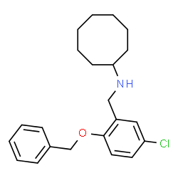 ChemSpider 2D Image | N-[2-(Benzyloxy)-5-chlorobenzyl]cyclooctanamine | C22H28ClNO