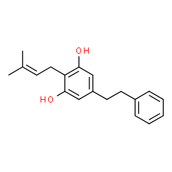 ChemSpider 2D Image | 4-Prenyldihydropinosylvin | C19H22O2