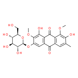ChemSpider 2D Image | Aurantio-obtusin beta-D-glucoside | C23H24O12